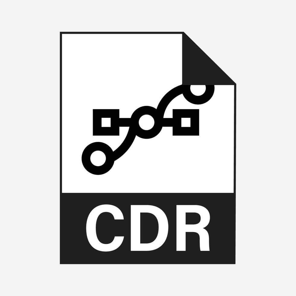 CDR File Formats Icon Vector