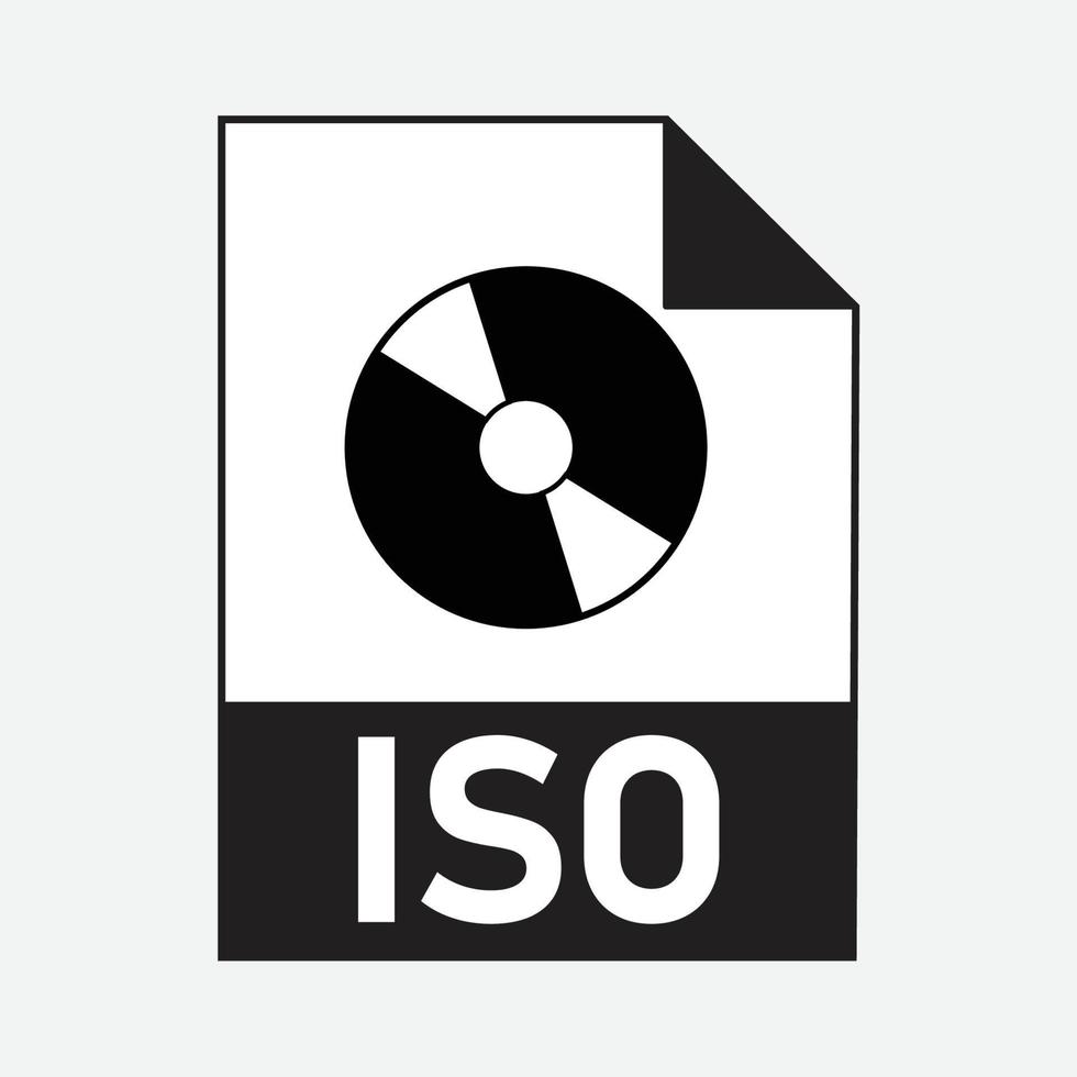 ISO File Formats Icon Vector