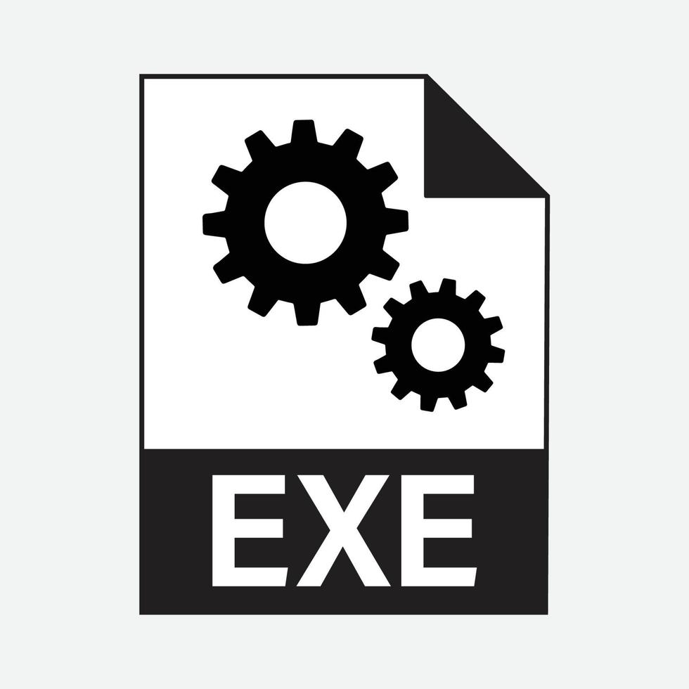 EXE File Formats Icon Vector
