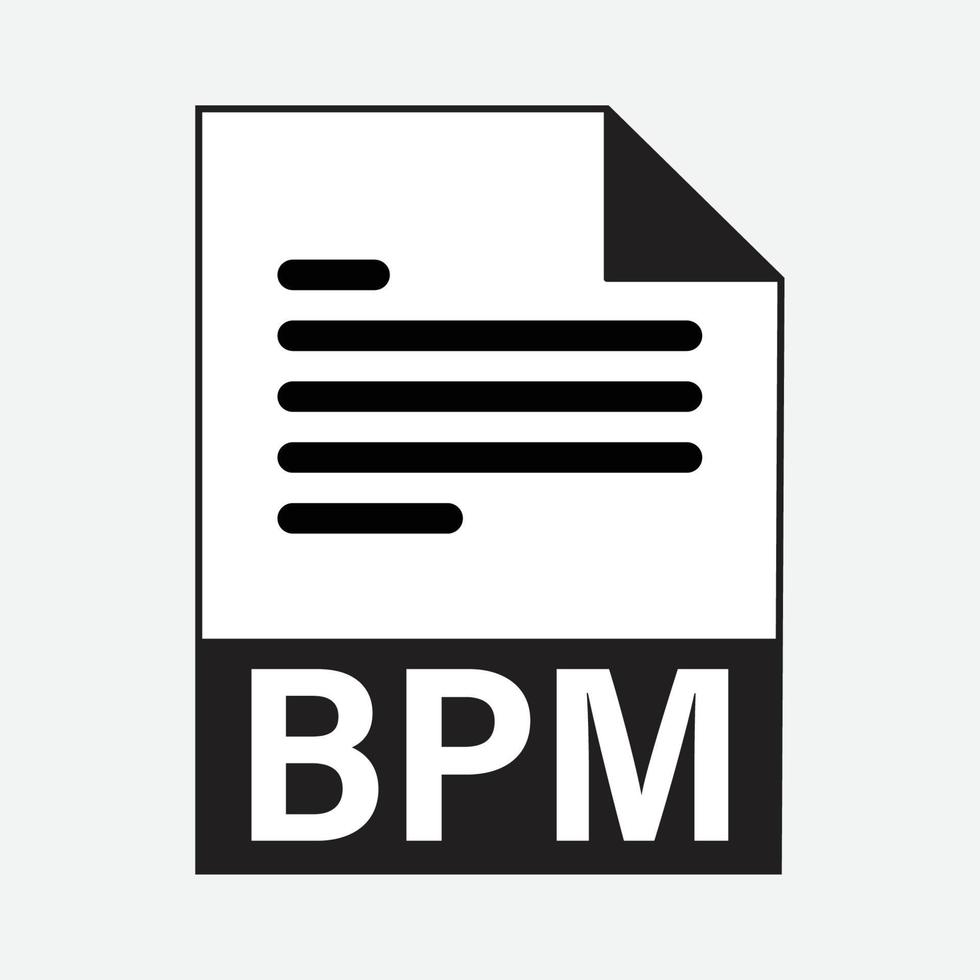 bpm archivo formatos icono vector