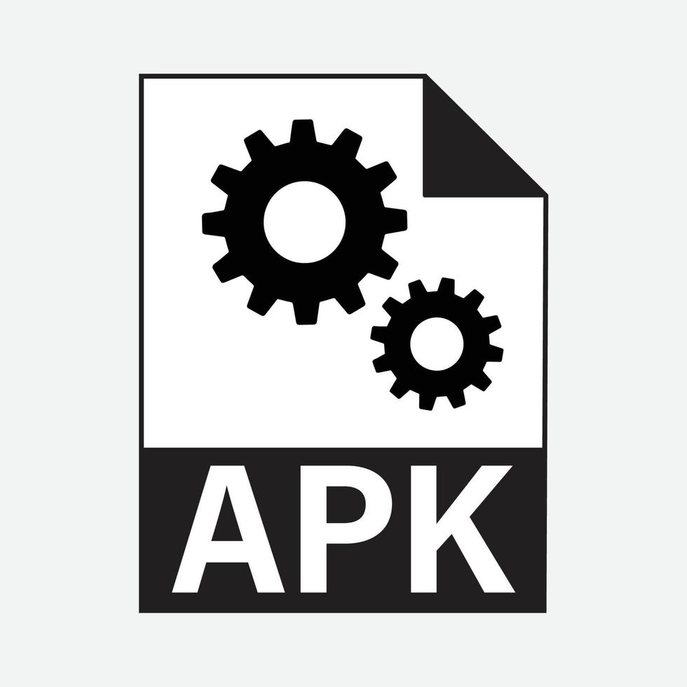 apk archivo formatos icono vector