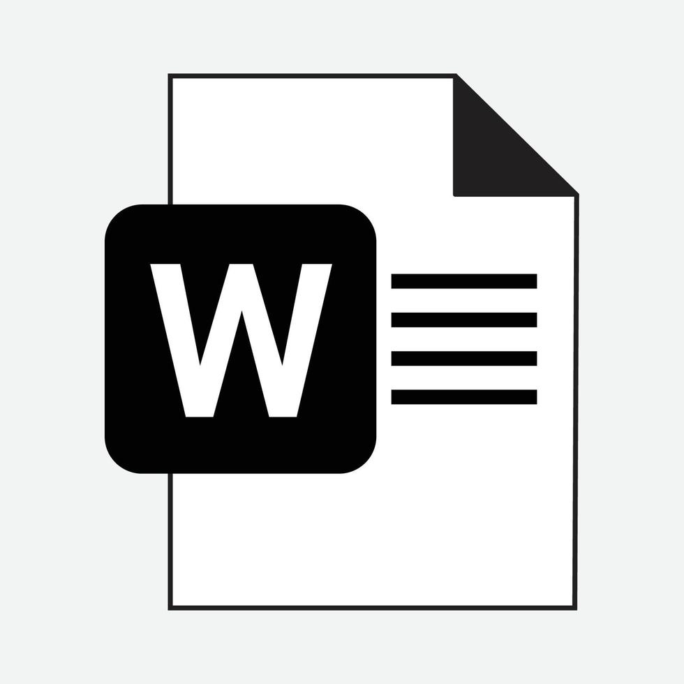 MS Word File Formats icon Vector free