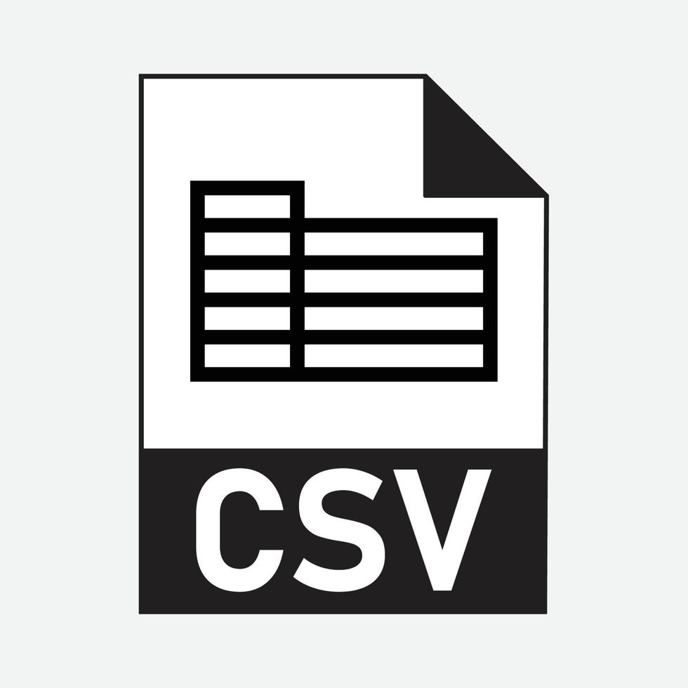 CSV File Formats Icon Vector Free