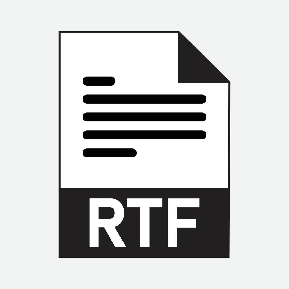 RTF File Formats Icon Vector free