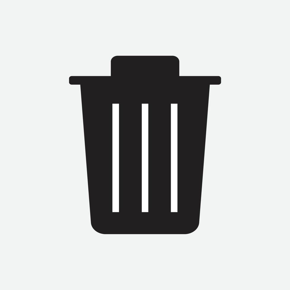 Trash Bin Flat Icon vector
