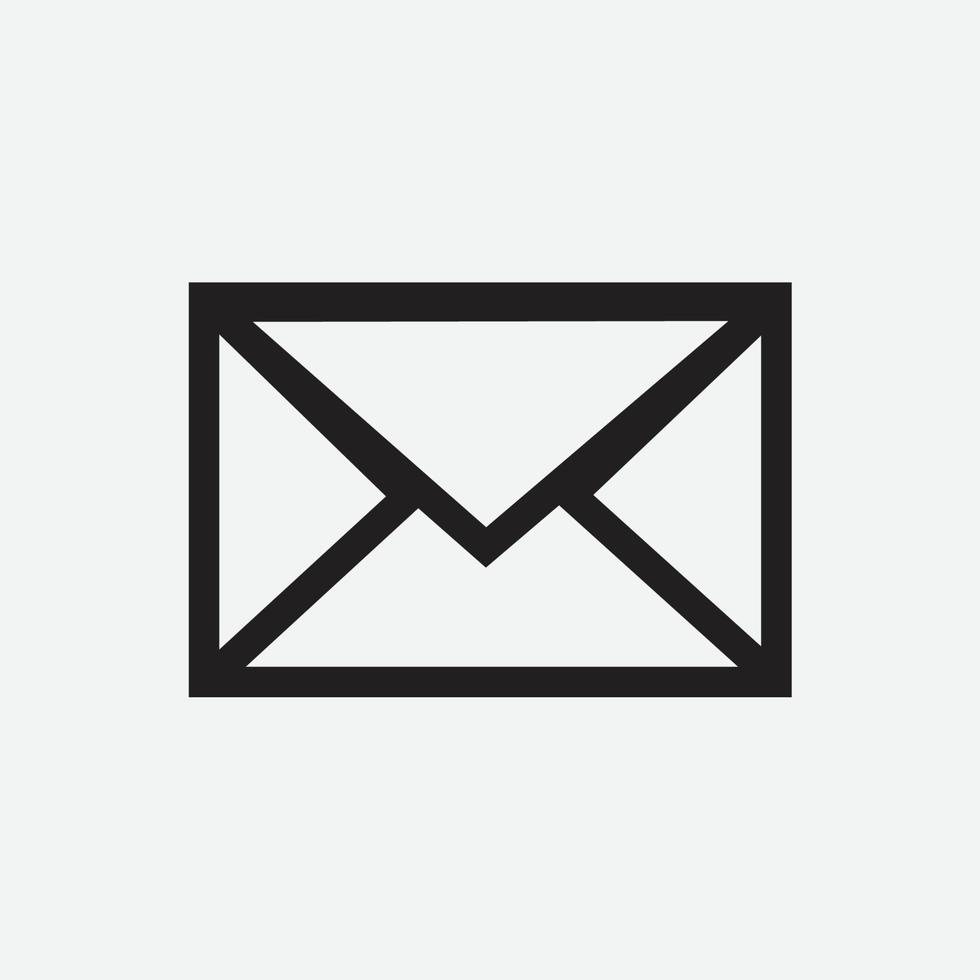correo electrónico plano vector icono