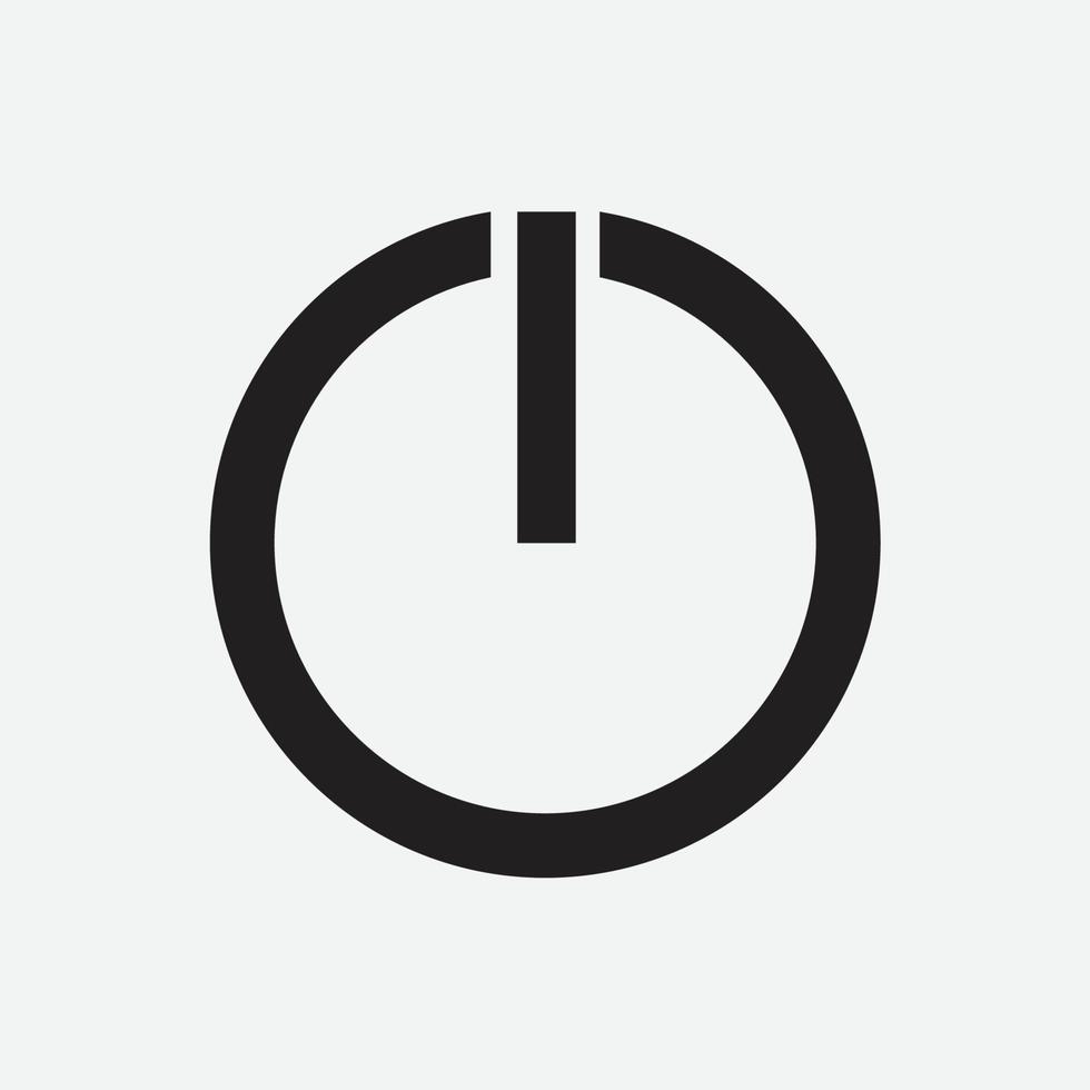 Power Button Flat Vector Icon