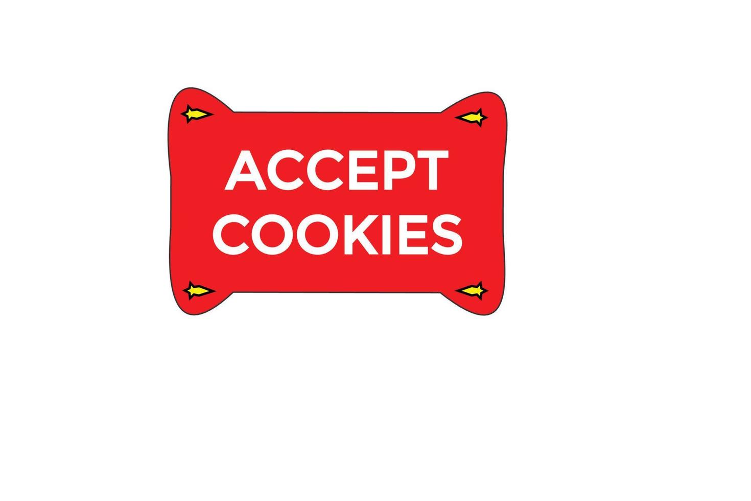 accept cookies button vectors.sign label speech bubble accept cookies vector