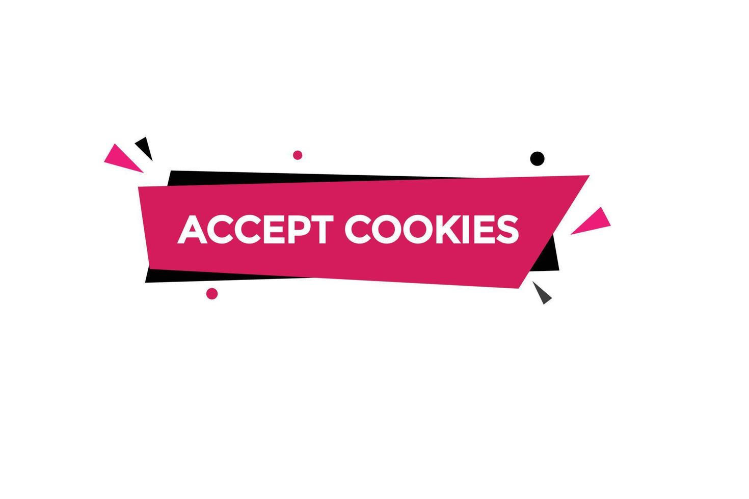 accept cookies button vectors.sign label speech bubble accept cookies vector