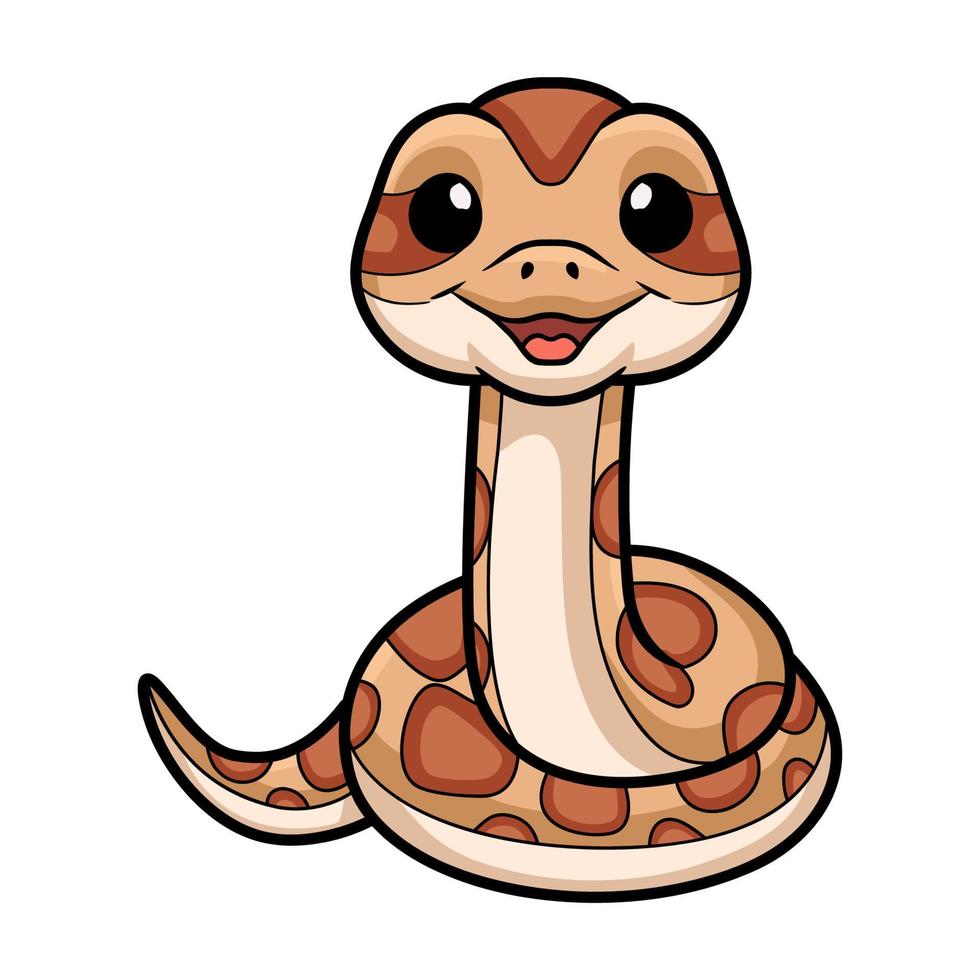 Cute daboia russelii snake cartoon vector