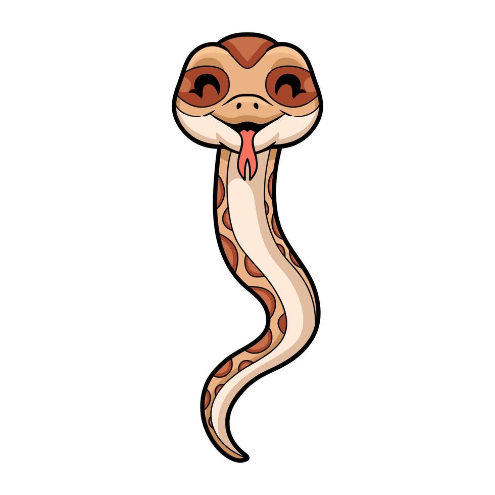 linda daboia russelii serpiente dibujos animados vector