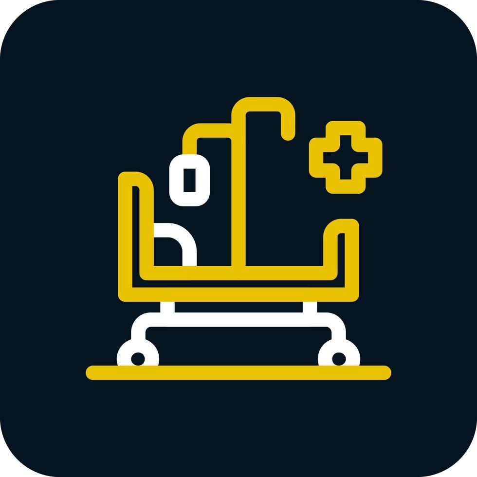 Hospital Bed Vector Icon Design