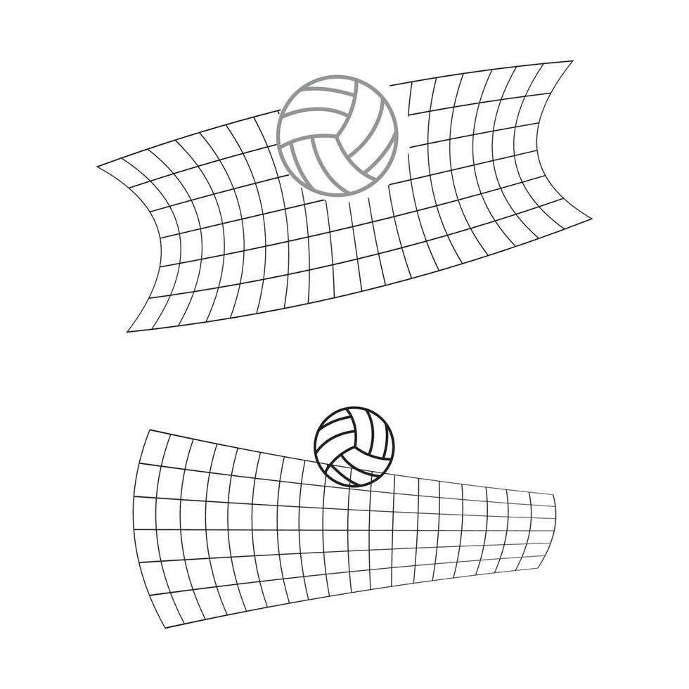 Volley ball logo vector and symbol design template