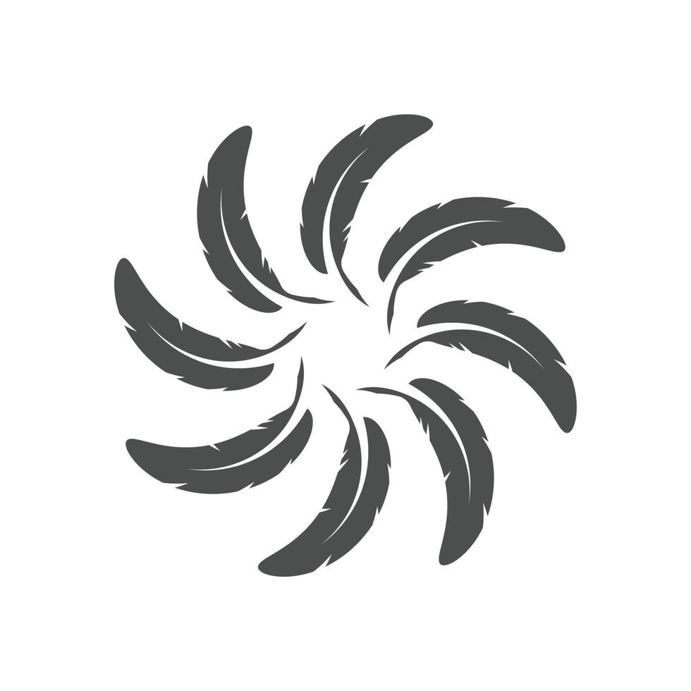 pluma logo vector modelo y símbolo diseño