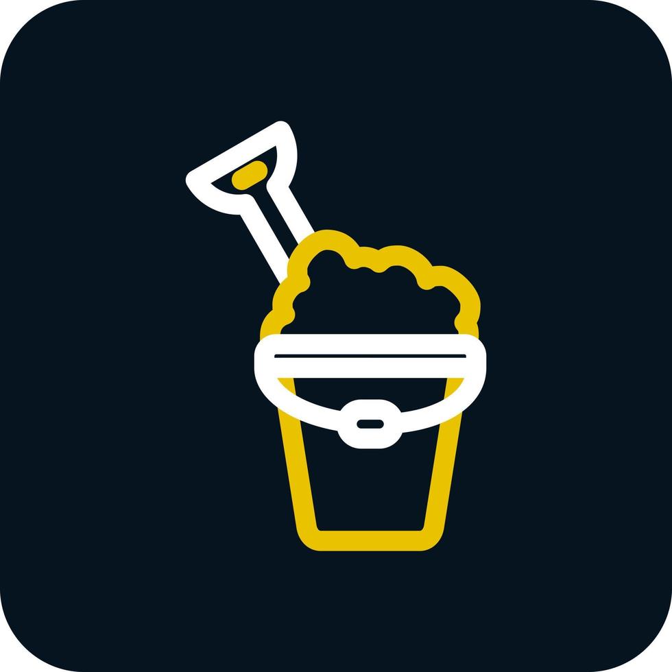 Sand Bucket Vector Icon Design