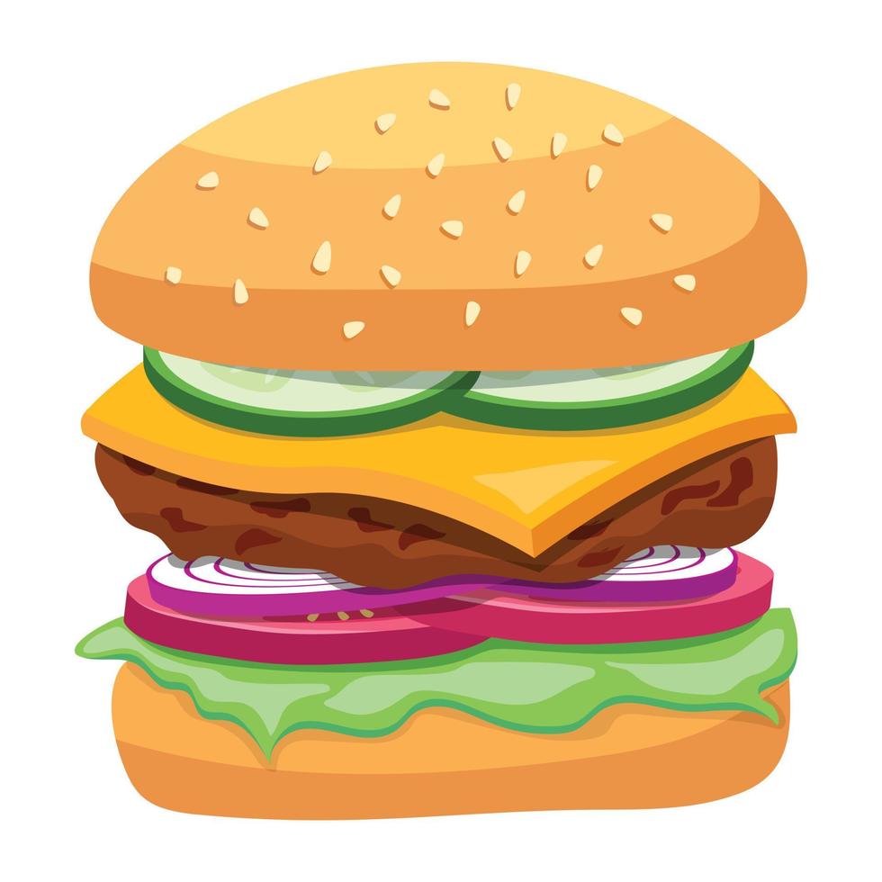 de moda hamburguesa con queso conceptos vector