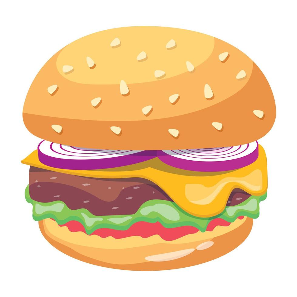 Trendy Cheeseburger Concepts vector