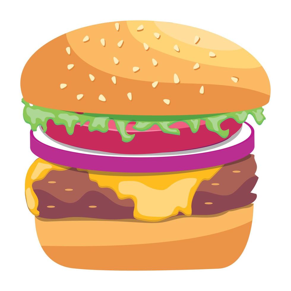 de moda hamburguesa de carne conceptos vector