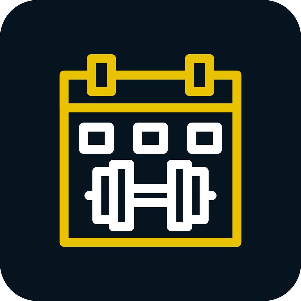 Gym Calendar Vector Icon Design