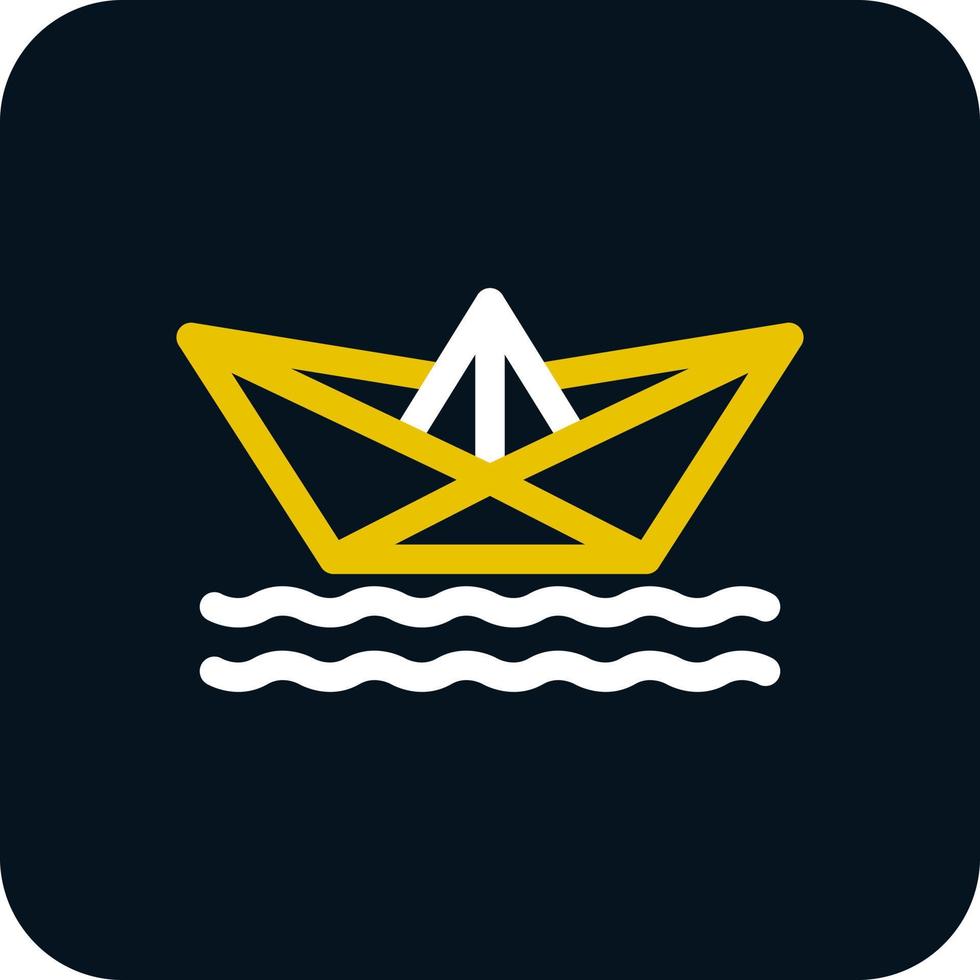 Paper Boat Vector Icon Design