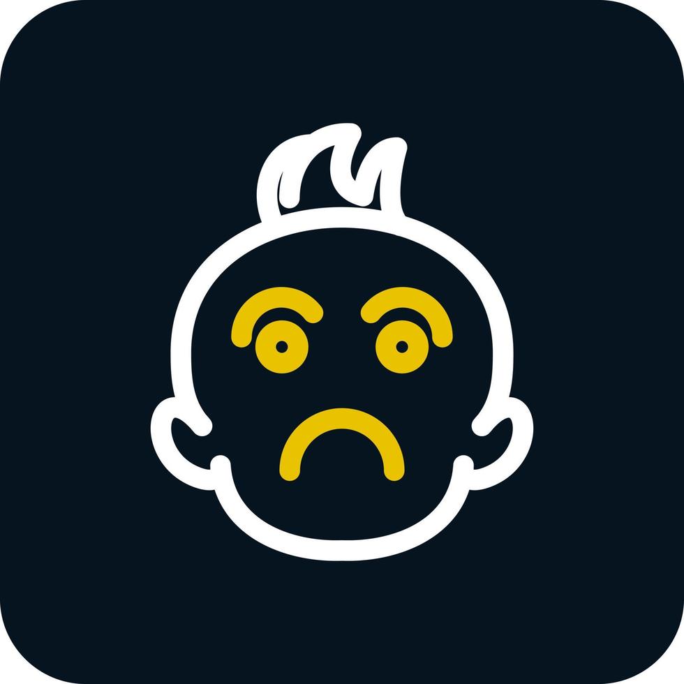 Sad Baby Vector Icon Design