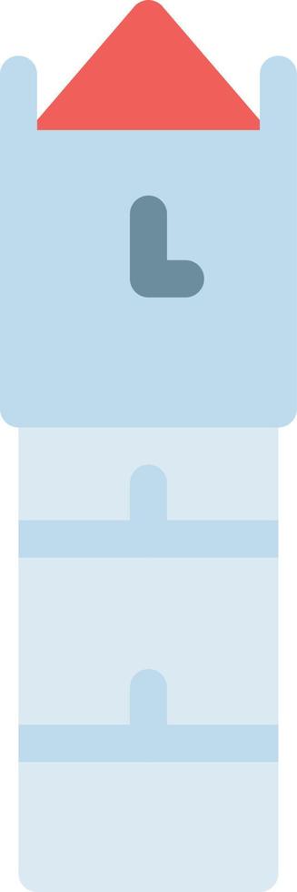 ilustración vectorial de la torre del reloj en un fondo. símbolos de calidad premium. iconos vectoriales para el concepto y el diseño gráfico. vector