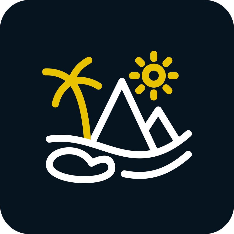 Desert Oasis Vector Icon Design