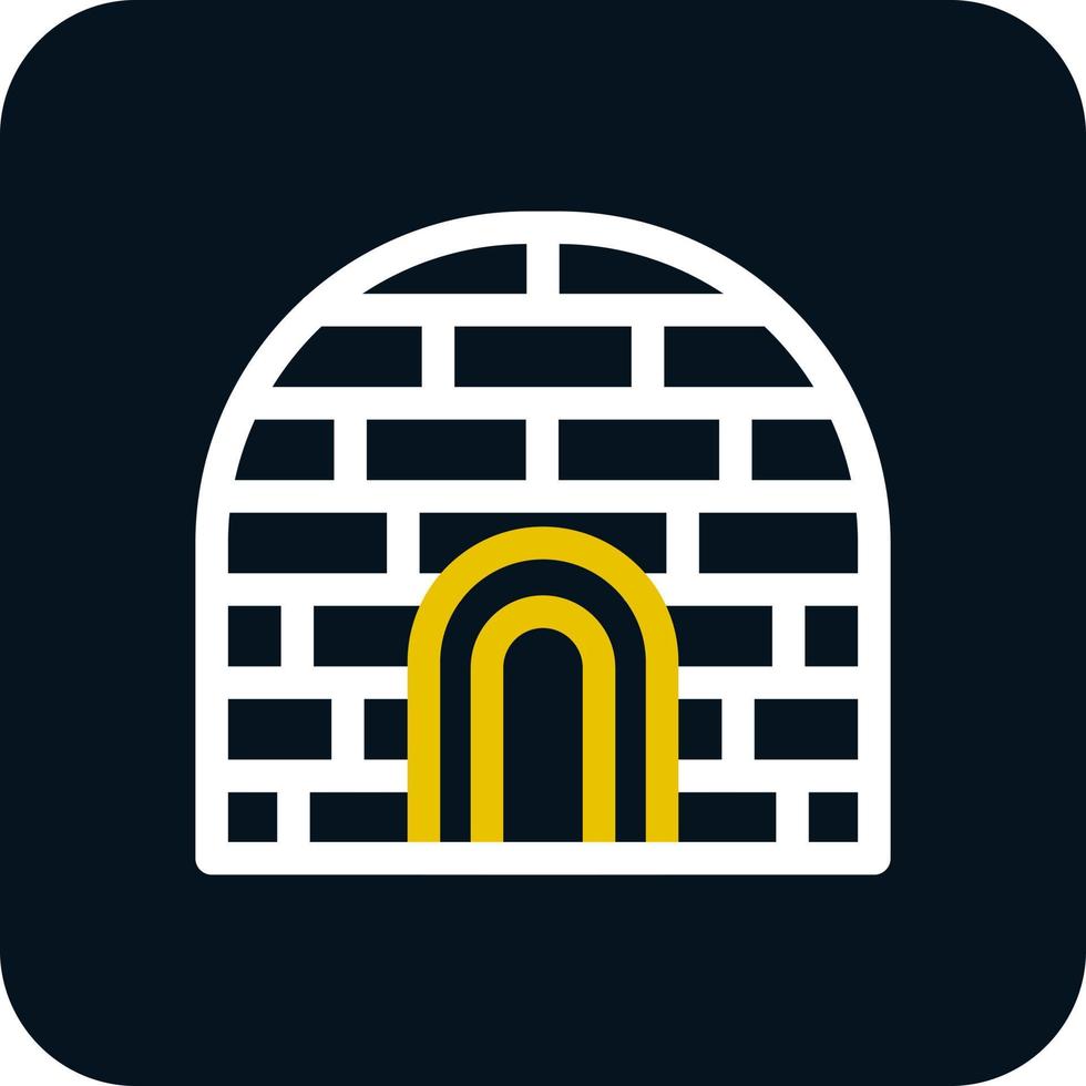 Igloo Landscape Vector Icon Design