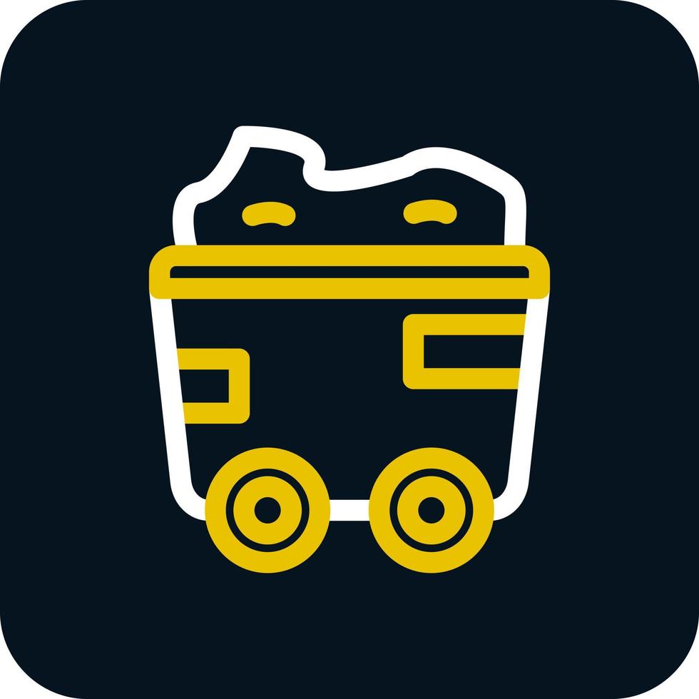 Mining Cart Vector Icon Design