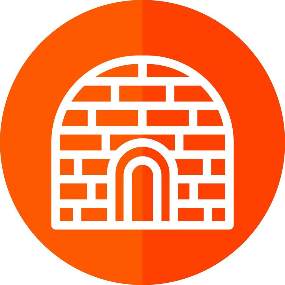 Igloo Landscape Vector Icon Design