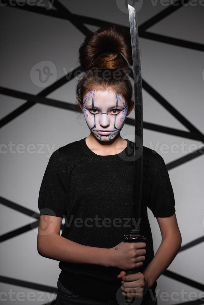 Girl with a sword photo