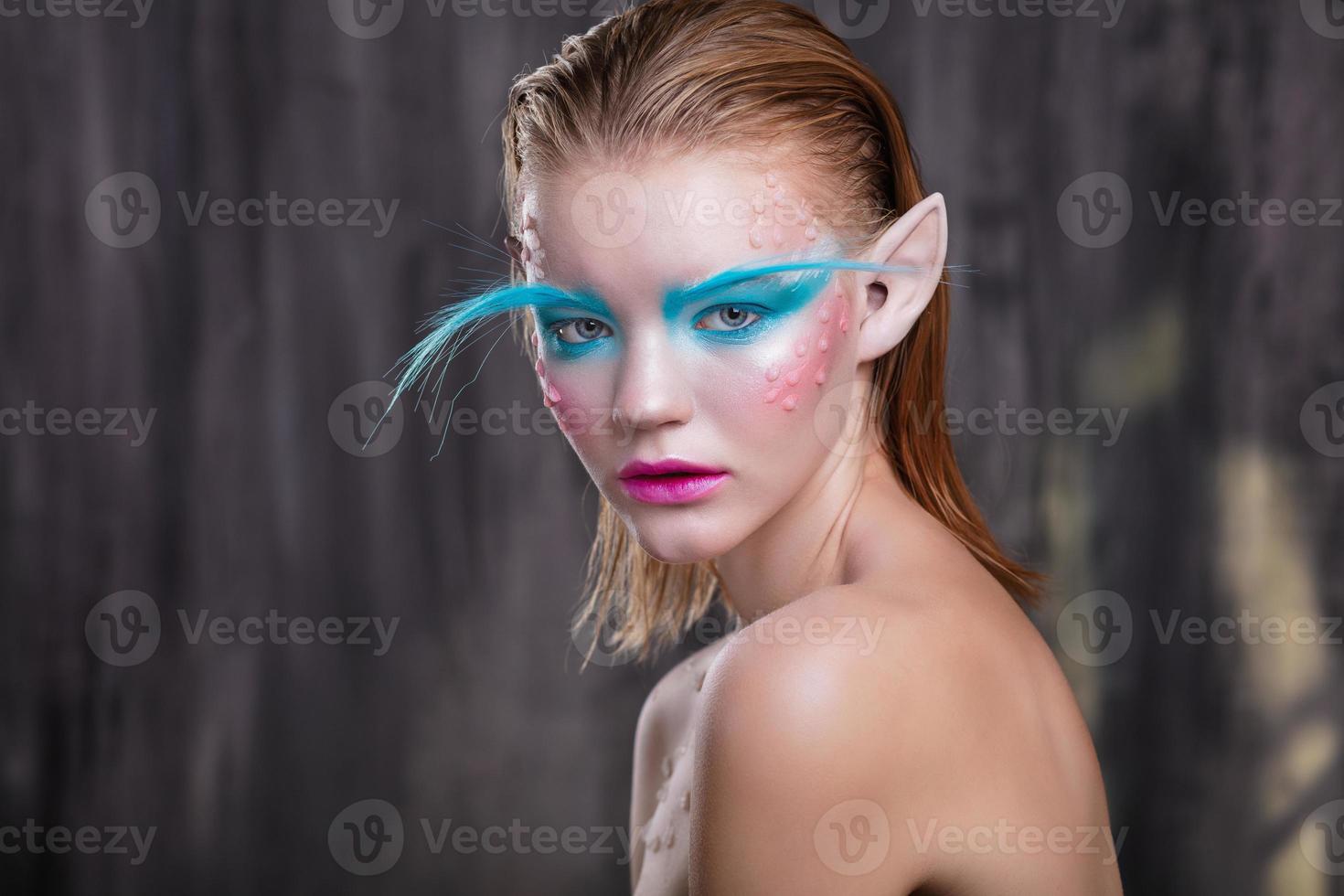 Portrait of a lovely girl with makeup photo