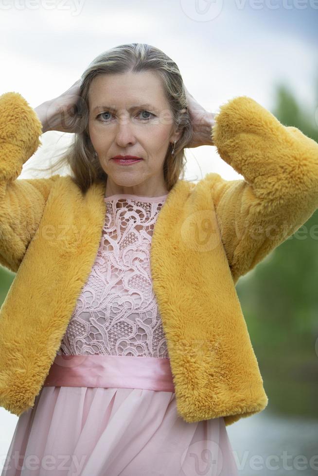 Portrait of a beautiful middle-aged woman of European appearance. Fifty  year old woman. 20129037 Stock Photo at Vecteezy