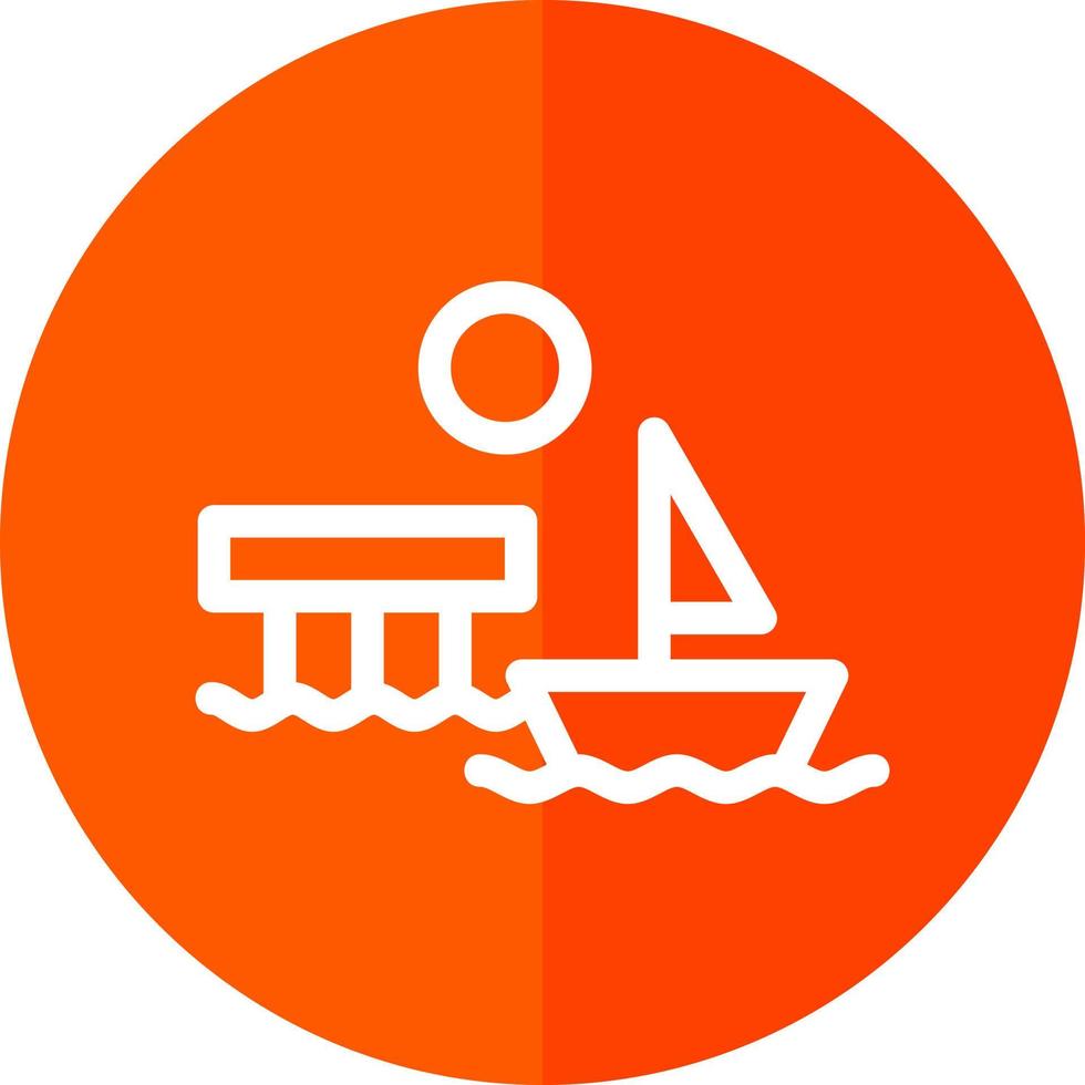 Dock Landscape Vector Icon Design