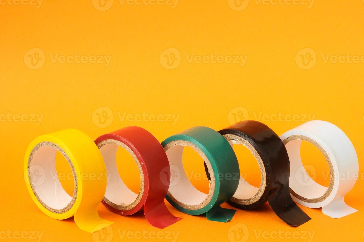 Multicolored rolls of tape photo