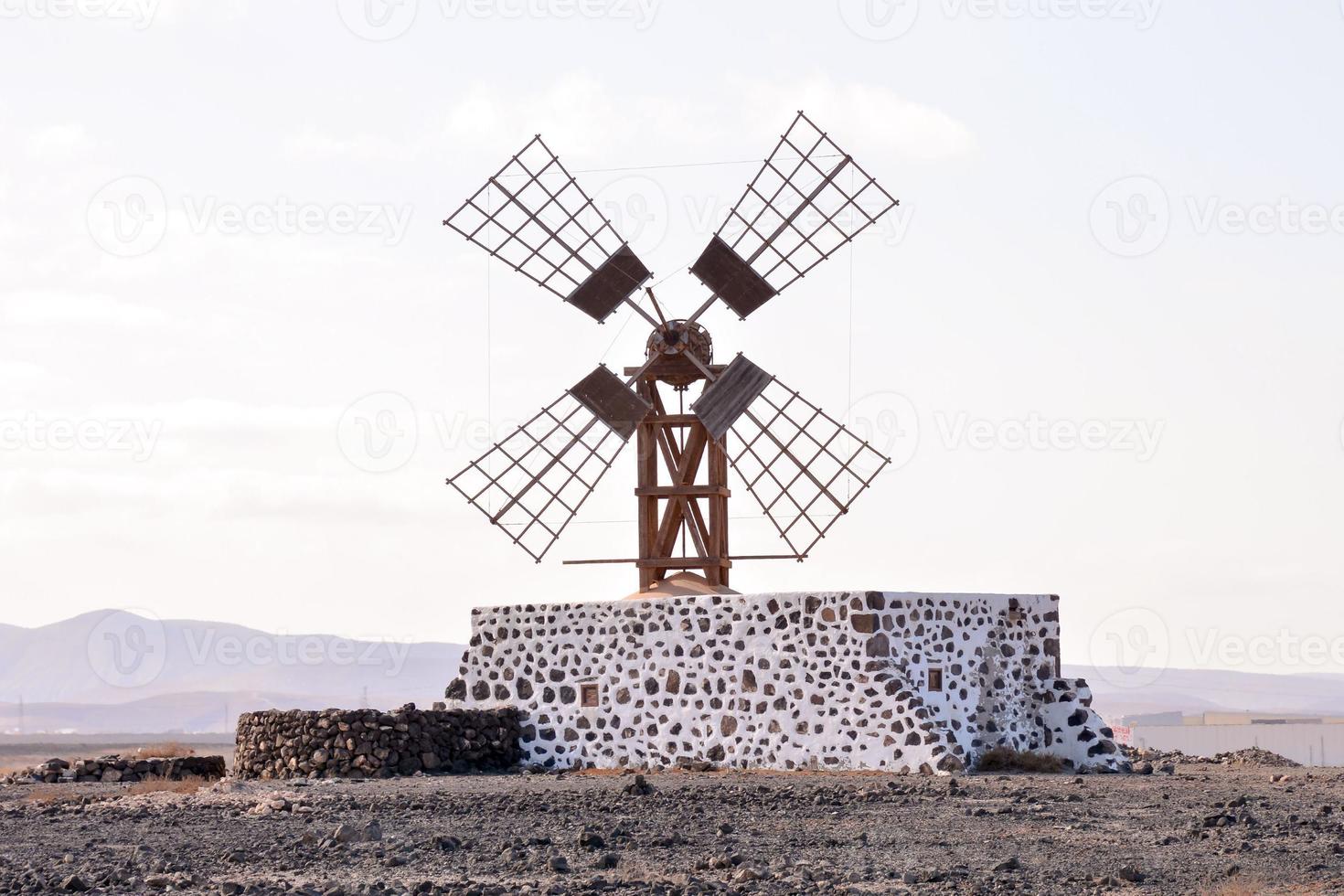 Old wind propeller photo