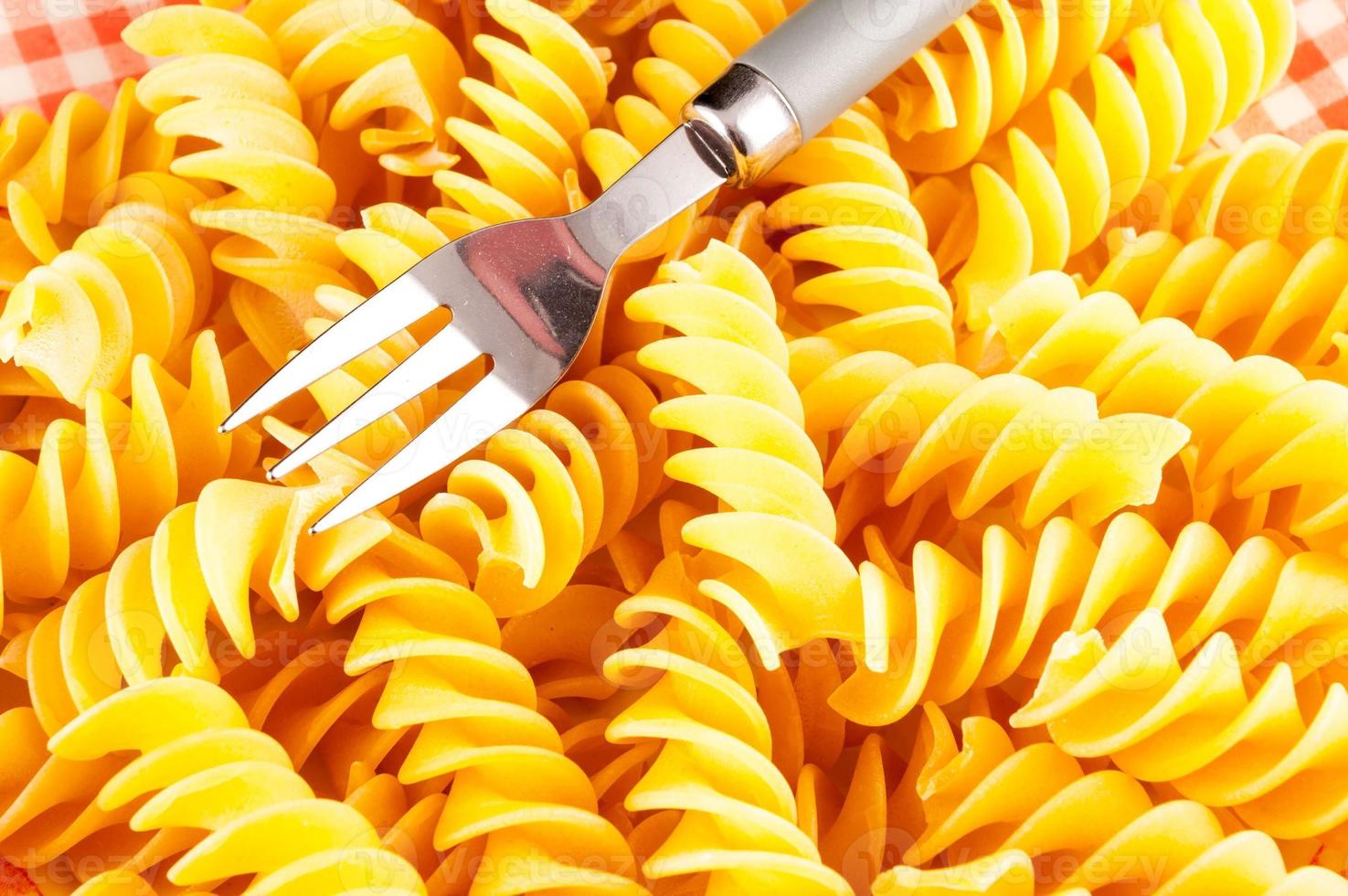 Dry raw pasta photo