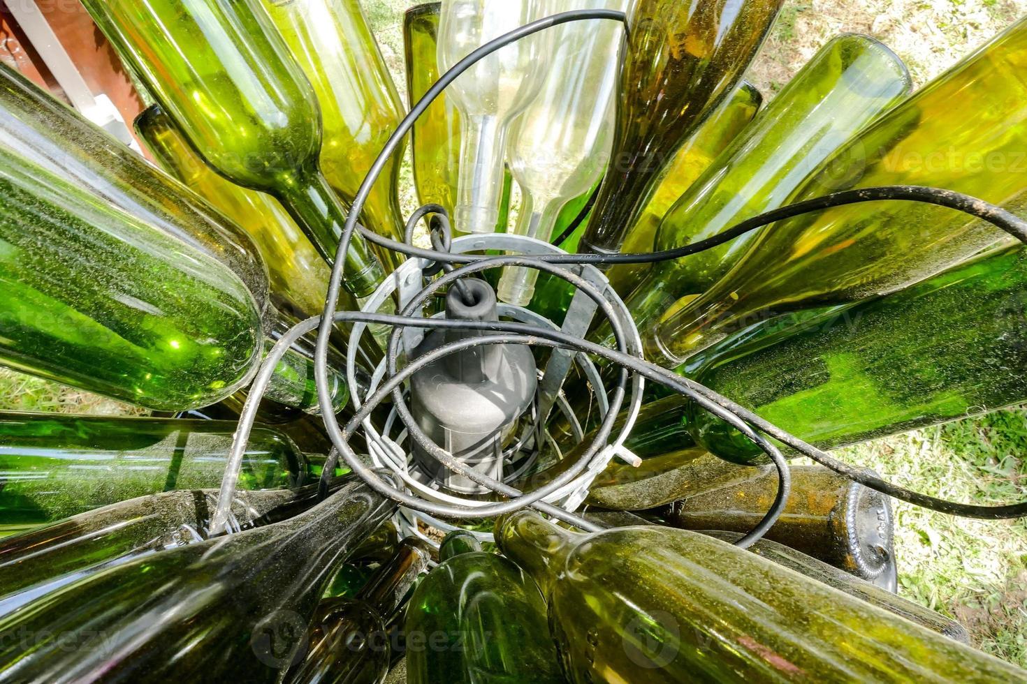 Green glass sculpture photo
