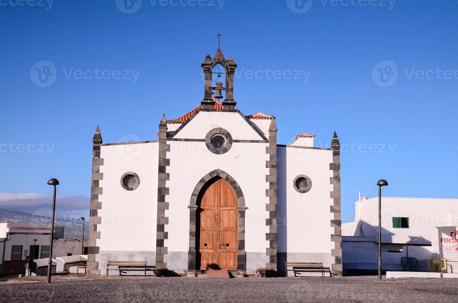 White church building photo