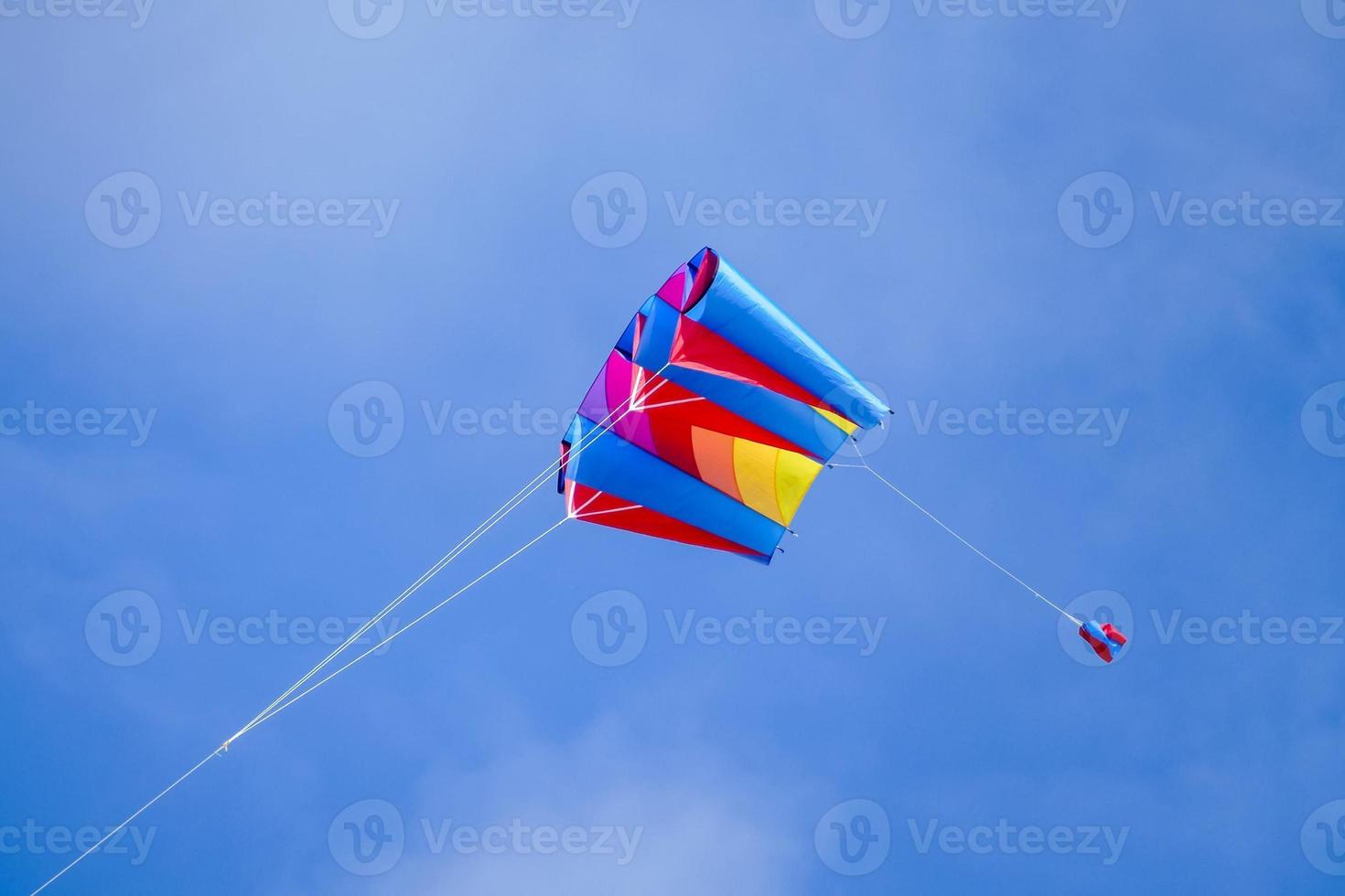 Colorful flying kite photo