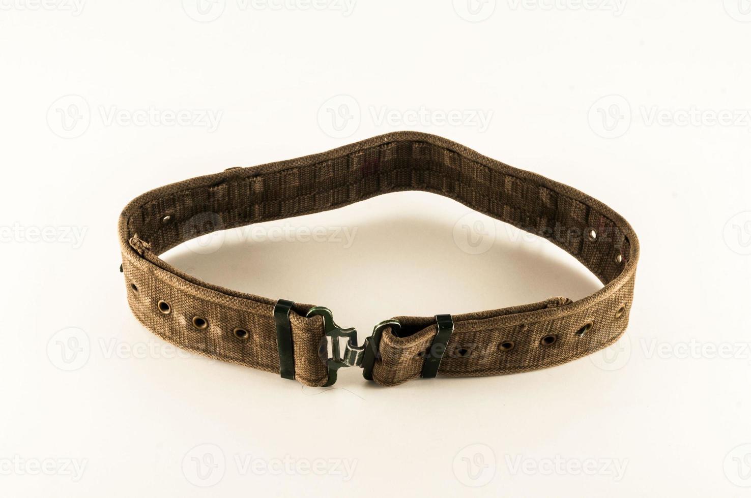 Leather bracelet on light background photo