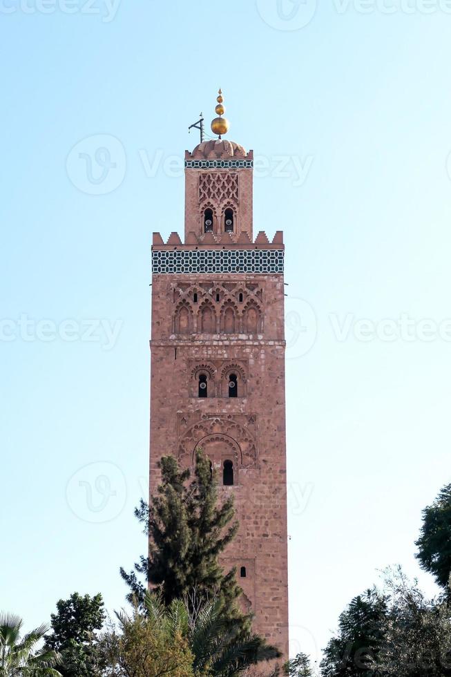 Old tower in Marrakech, Morocco photo