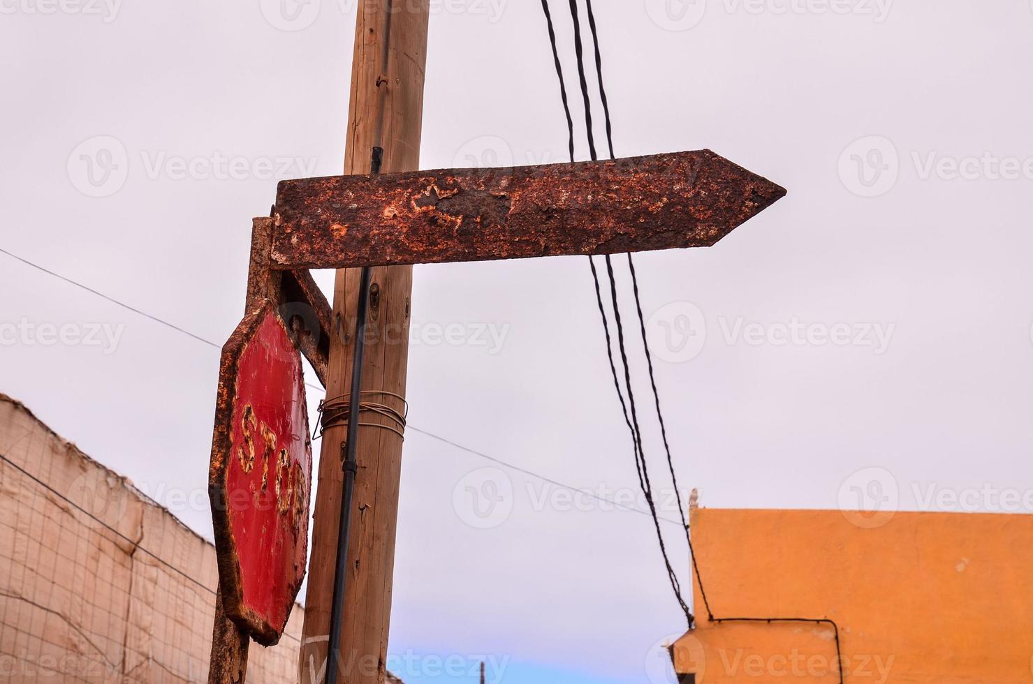 Rusted old signs photo