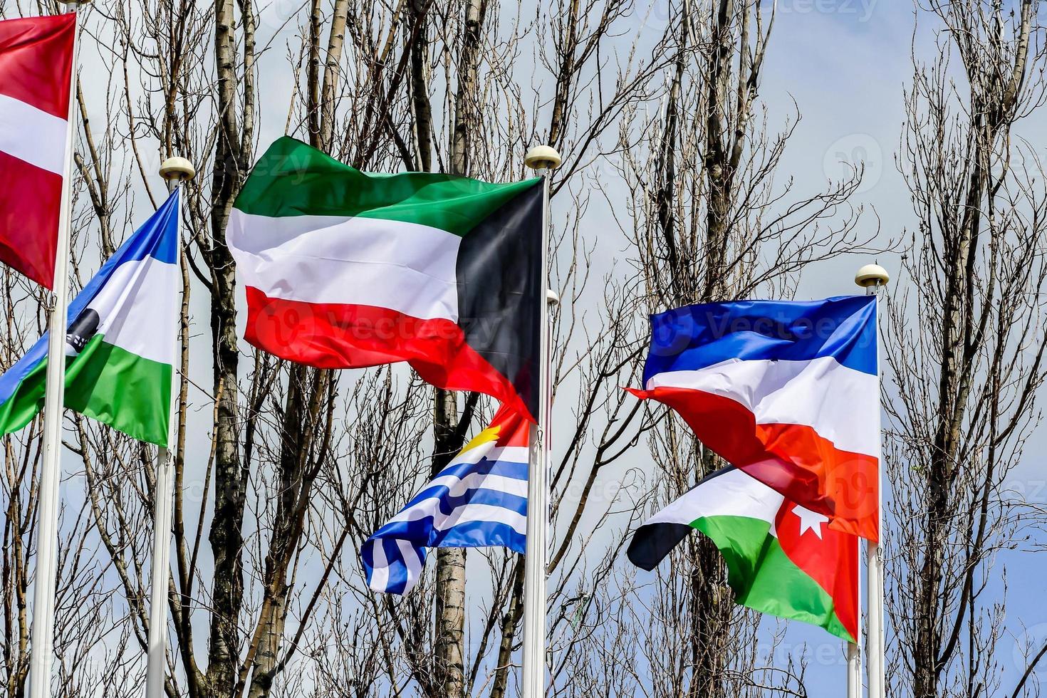 Flags in Lisbon, Portugal photo