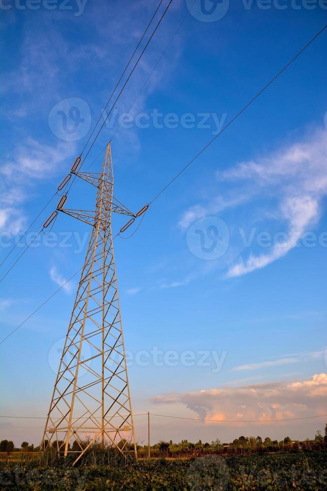 High voltage electric line photo