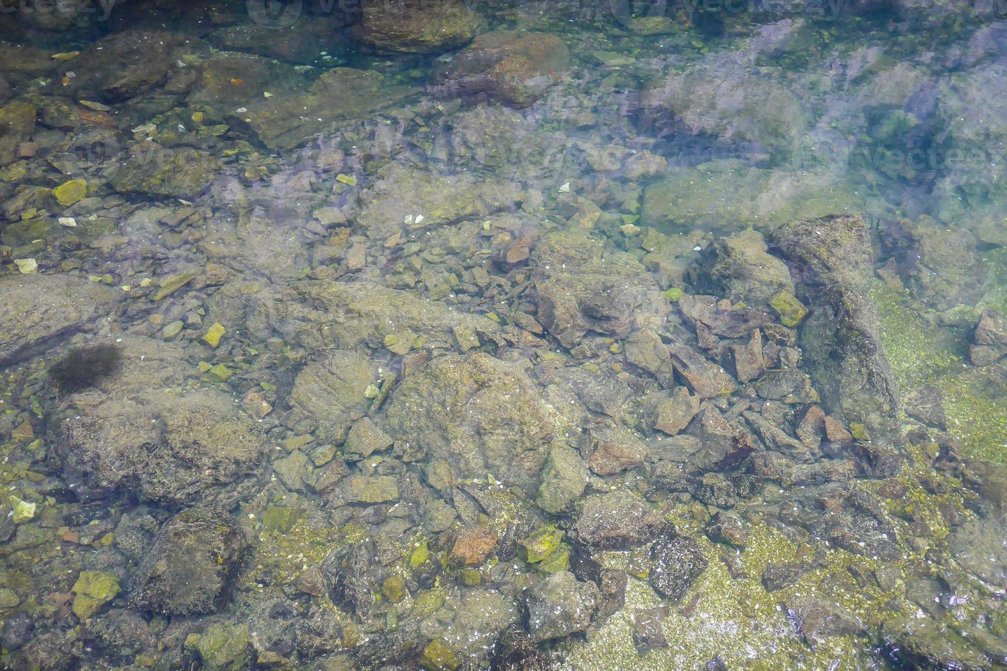 Stones in clear water photo