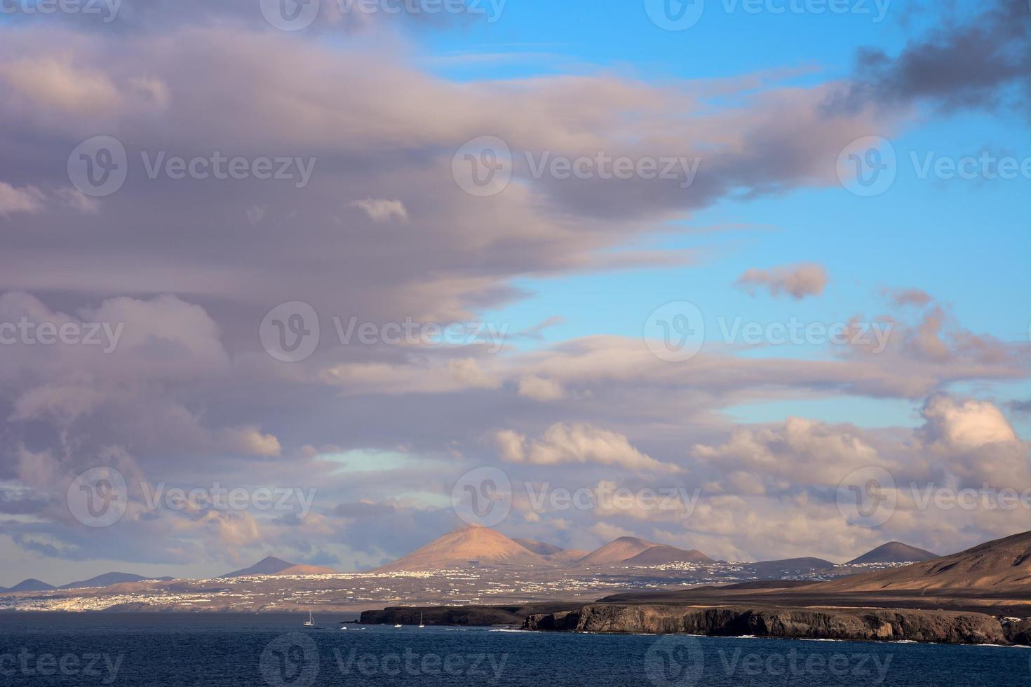 Sunset over the sea photo
