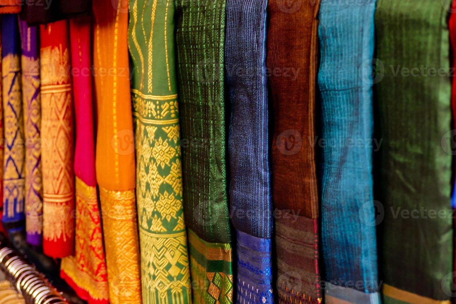 Silk fabrics for sale photo