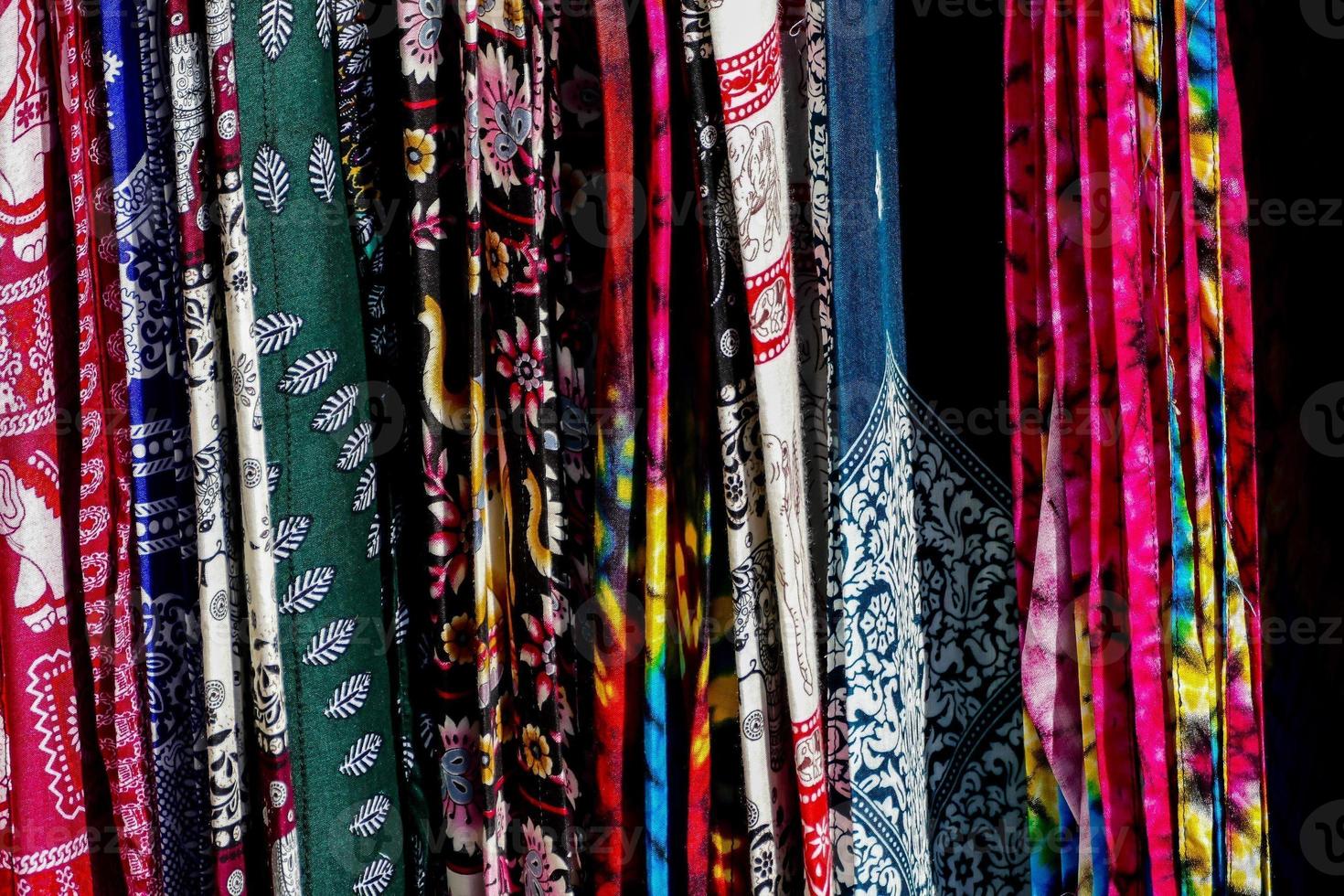 Silk scarfs in Thailand photo