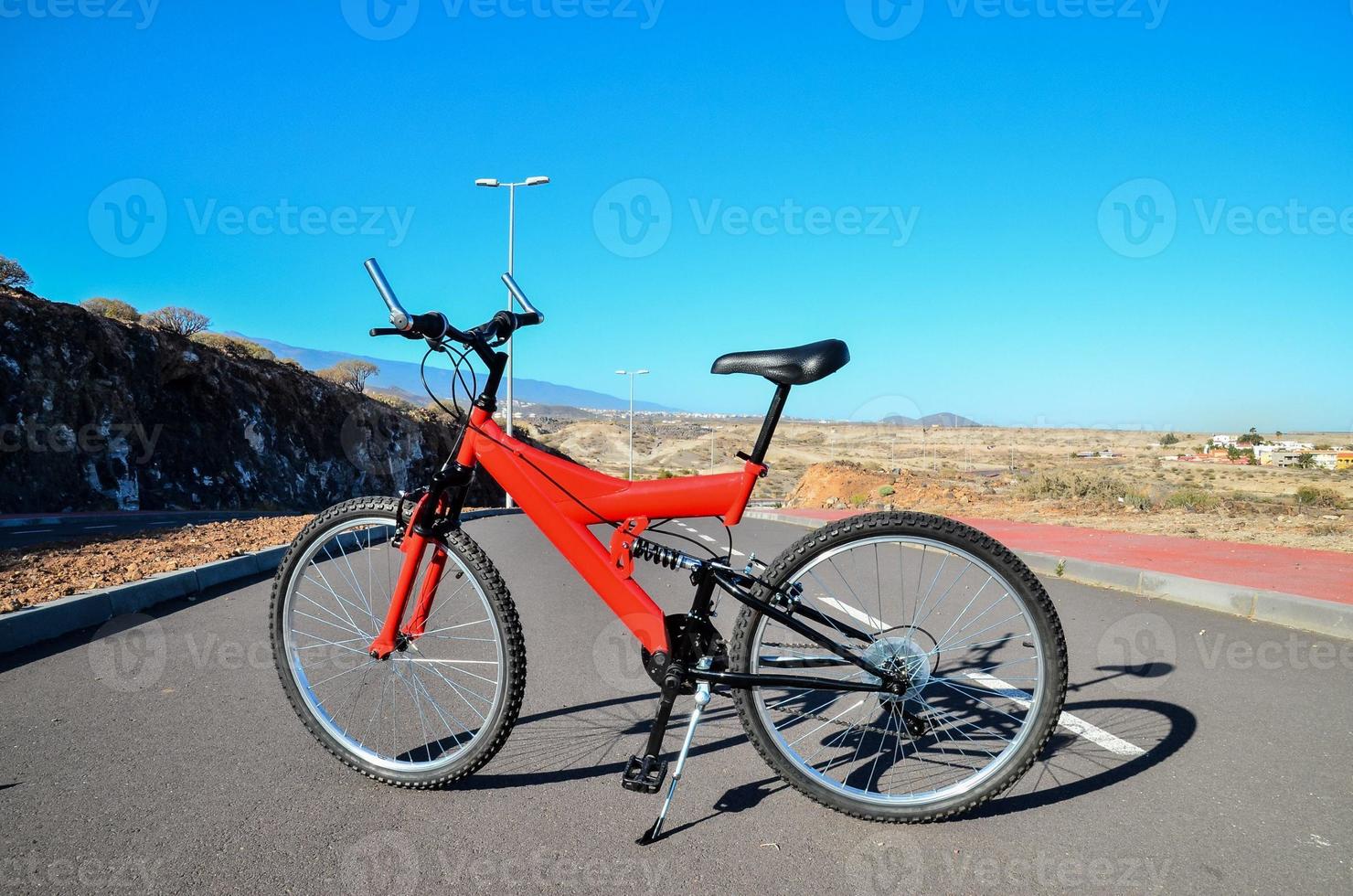 Bicycle on the road photo
